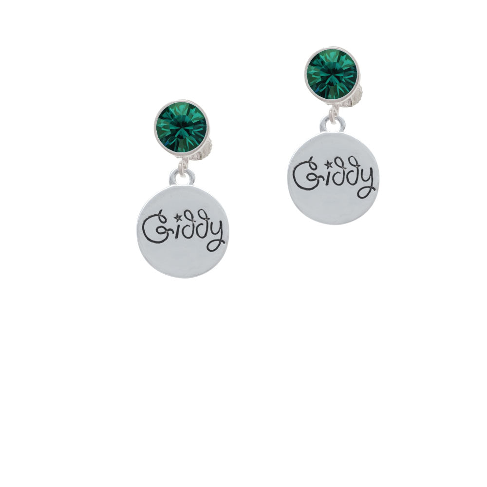 Giddy Circle Crystal Clip On Earrings Image 6