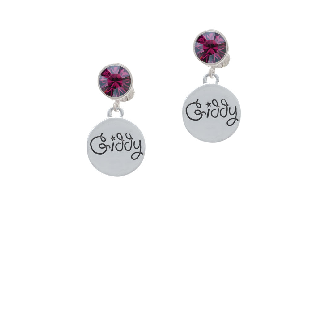 Giddy Circle Crystal Clip On Earrings Image 8