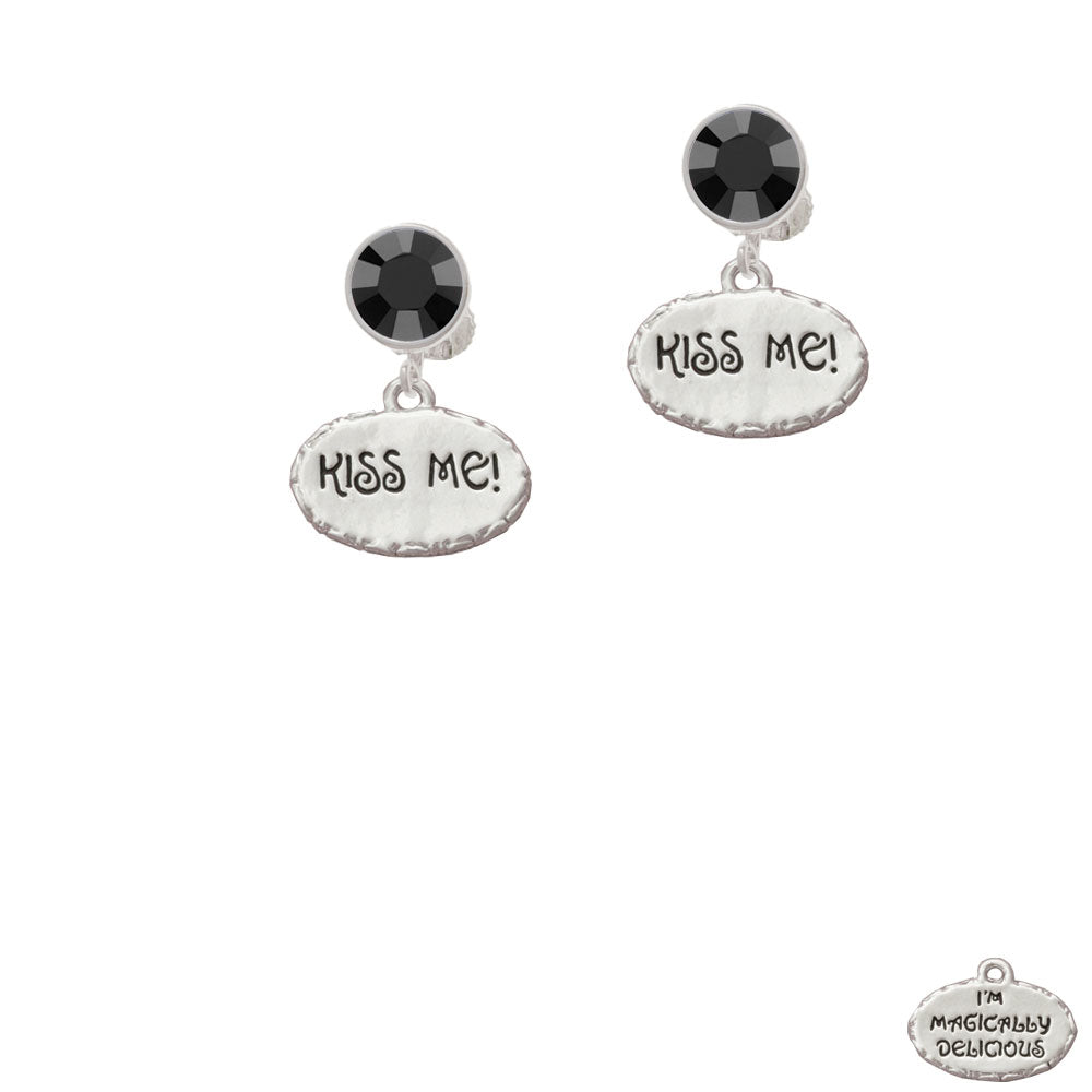 Kiss Me Im Magically Delicious Crystal Clip On Earrings Image 3