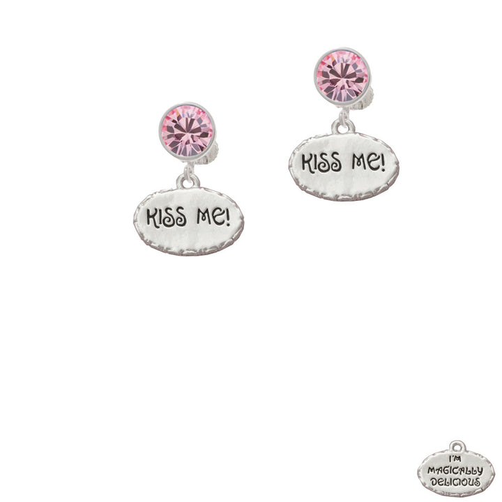 Kiss Me Im Magically Delicious Crystal Clip On Earrings Image 4