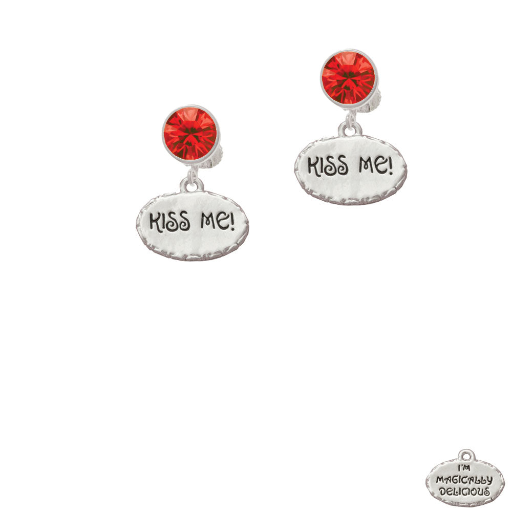 Kiss Me Im Magically Delicious Crystal Clip On Earrings Image 4