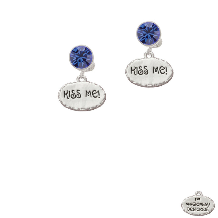 Kiss Me Im Magically Delicious Crystal Clip On Earrings Image 7