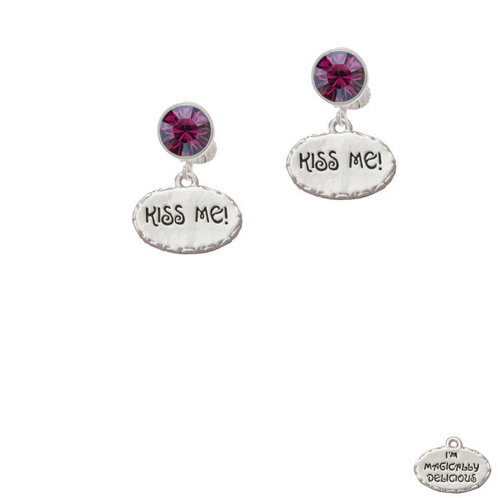 Kiss Me Im Magically Delicious Crystal Clip On Earrings Image 8