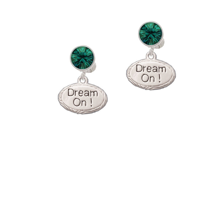 Dream On Oval Crystal Clip On Earrings Image 6