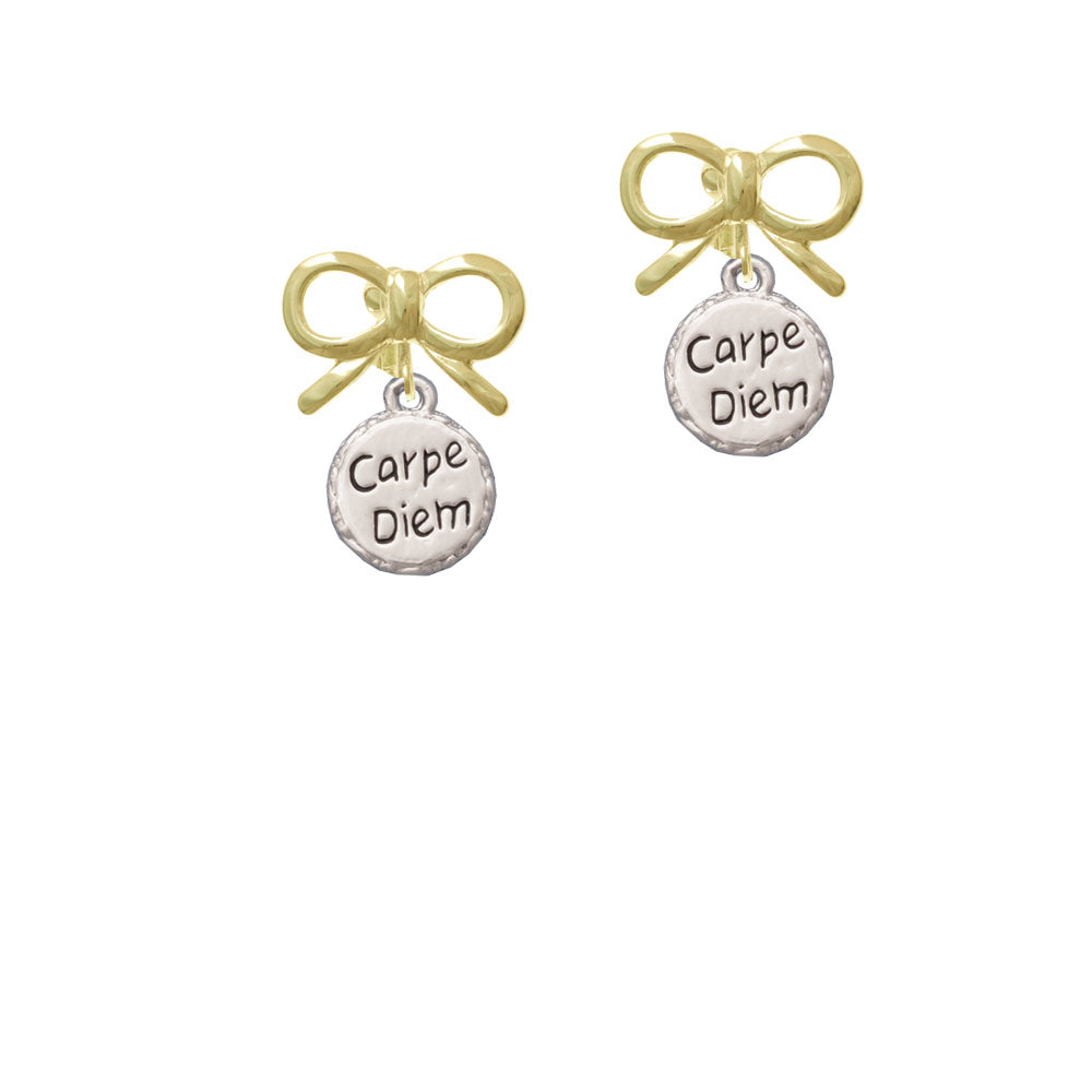 Carpe Diem Circle Crystal Clip On Earrings Image 10