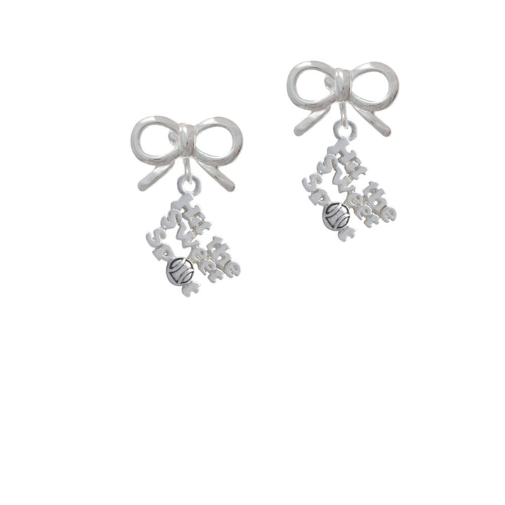 Hit the Sweet Spot with Softball Crystal Clip On Earrings Image 9