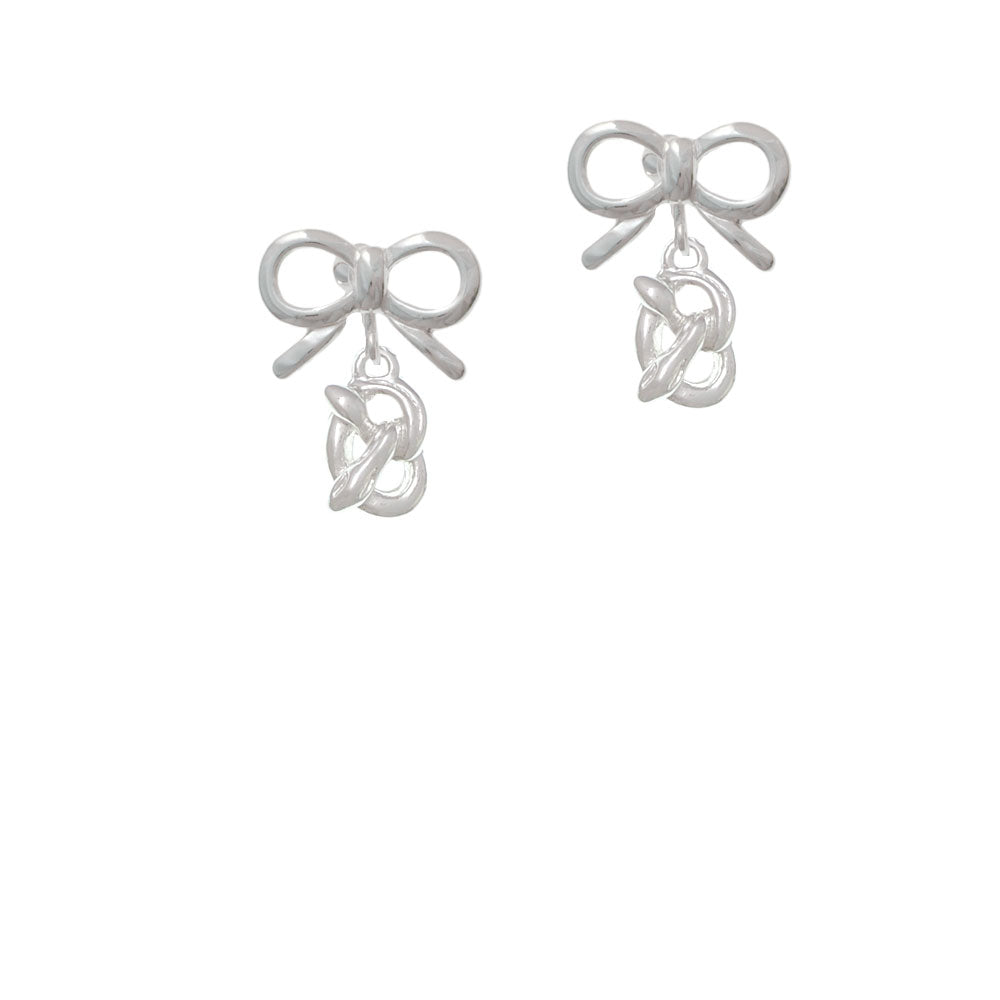 3-D Pretzel Crystal Clip On Earrings Image 9