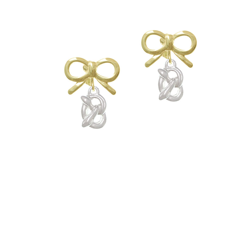 3-D Pretzel Crystal Clip On Earrings Image 10