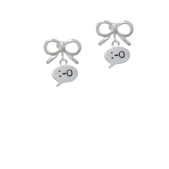 Emoticon :-O - Surprise - Crystal Clip On Earrings Image 9