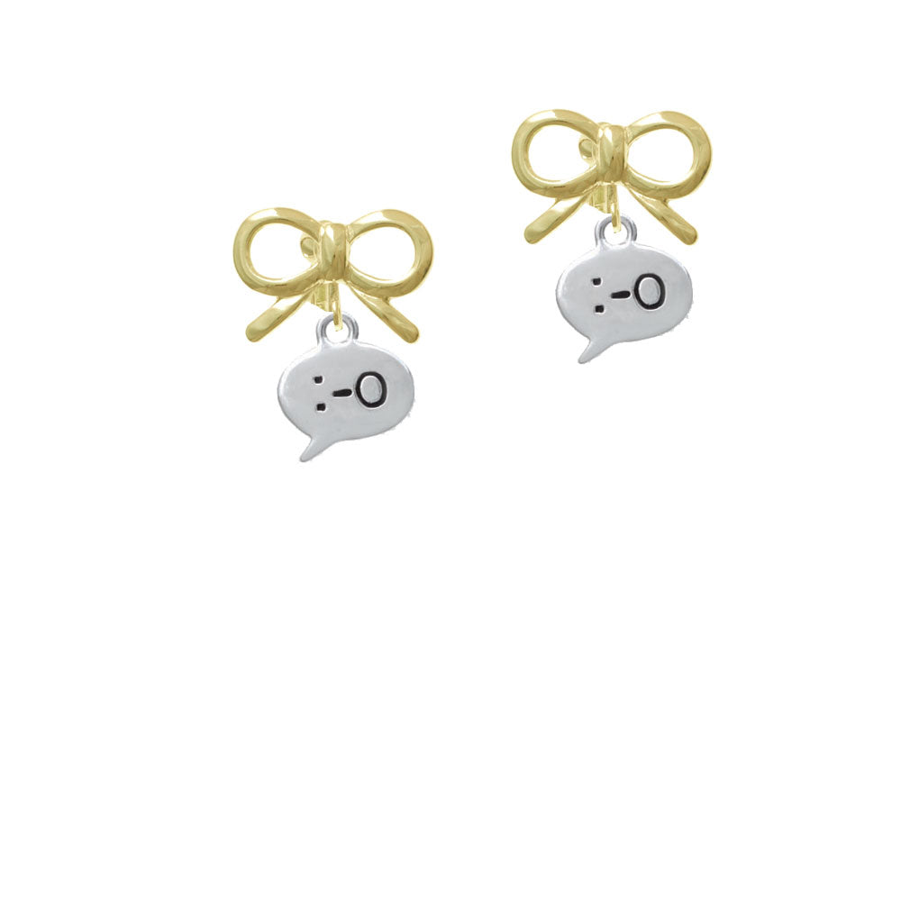 Emoticon :-O - Surprise - Crystal Clip On Earrings Image 10