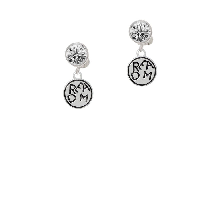 Dream in Circle Crystal Clip On Earrings Image 1