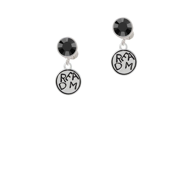 Dream in Circle Crystal Clip On Earrings Image 3