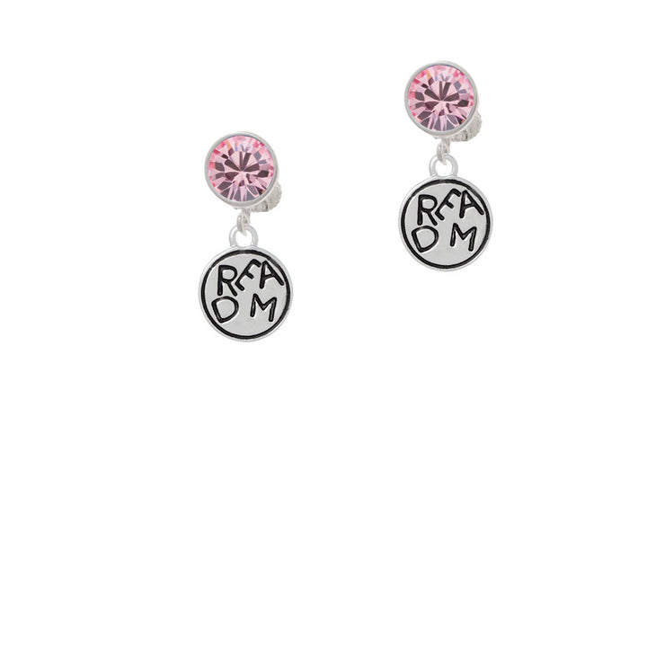 Dream in Circle Crystal Clip On Earrings Image 4