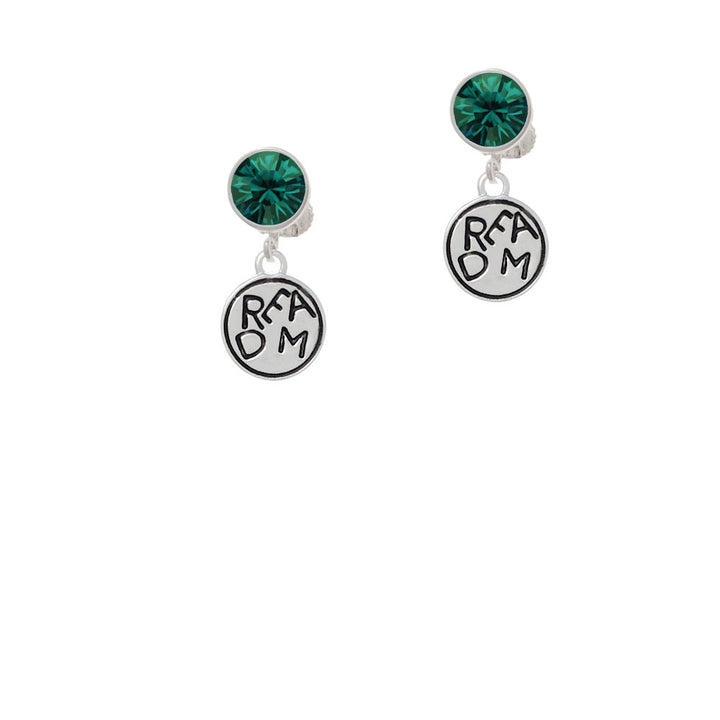 Dream in Circle Crystal Clip On Earrings Image 6