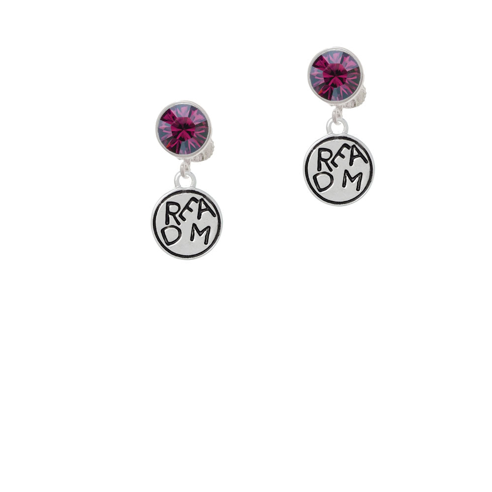 Dream in Circle Crystal Clip On Earrings Image 8