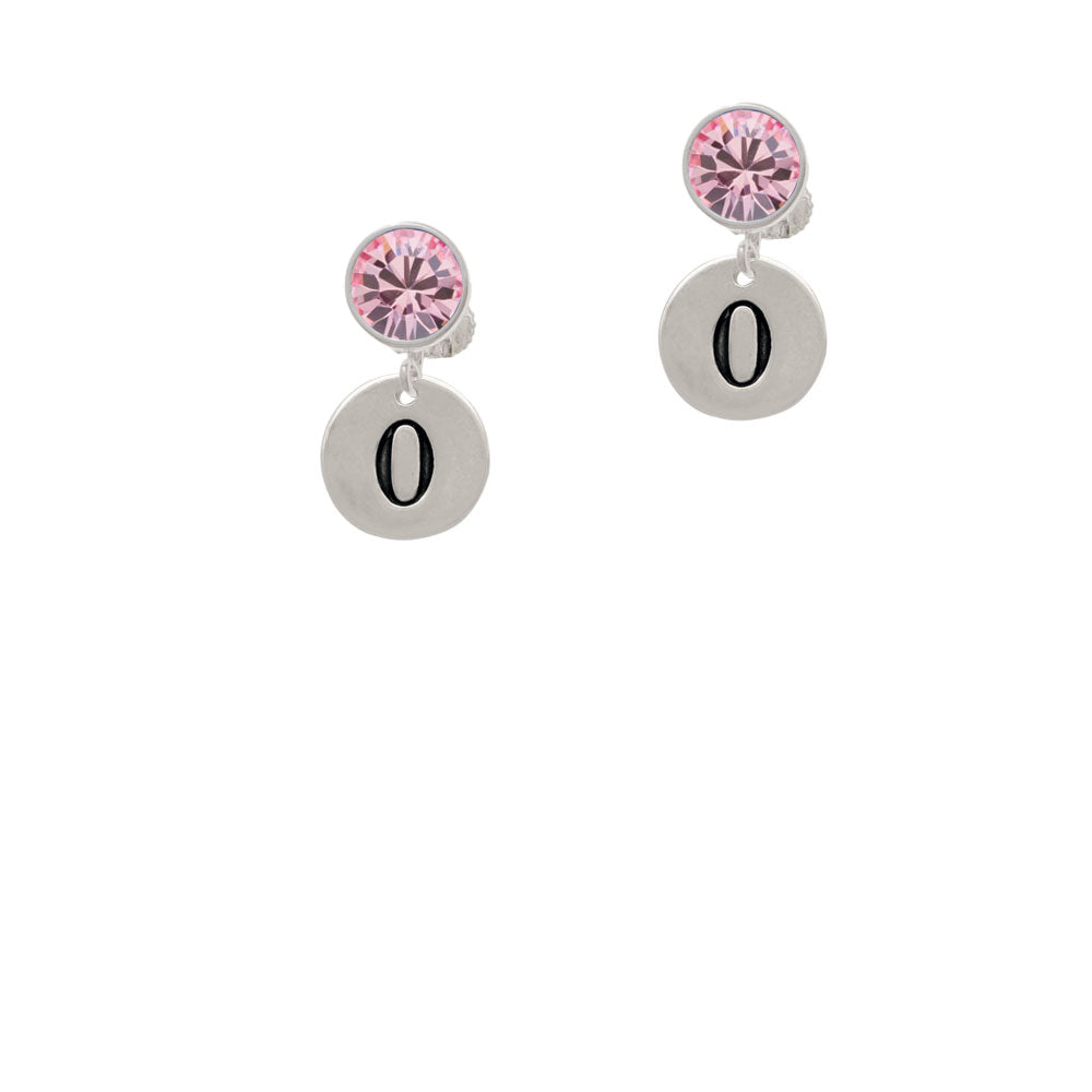 Disc 1/2 Number - 0 - Crystal Clip On Earrings Image 4