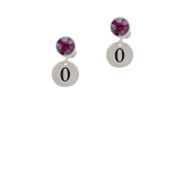 Disc 1/2 Number - 0 - Crystal Clip On Earrings Image 8