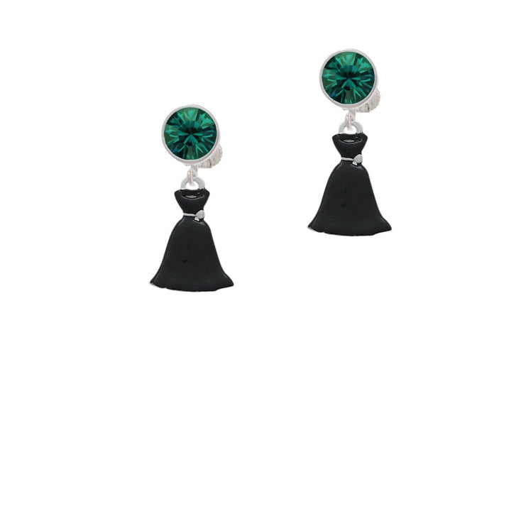 Black Dress Crystal Clip On Earrings Image 6