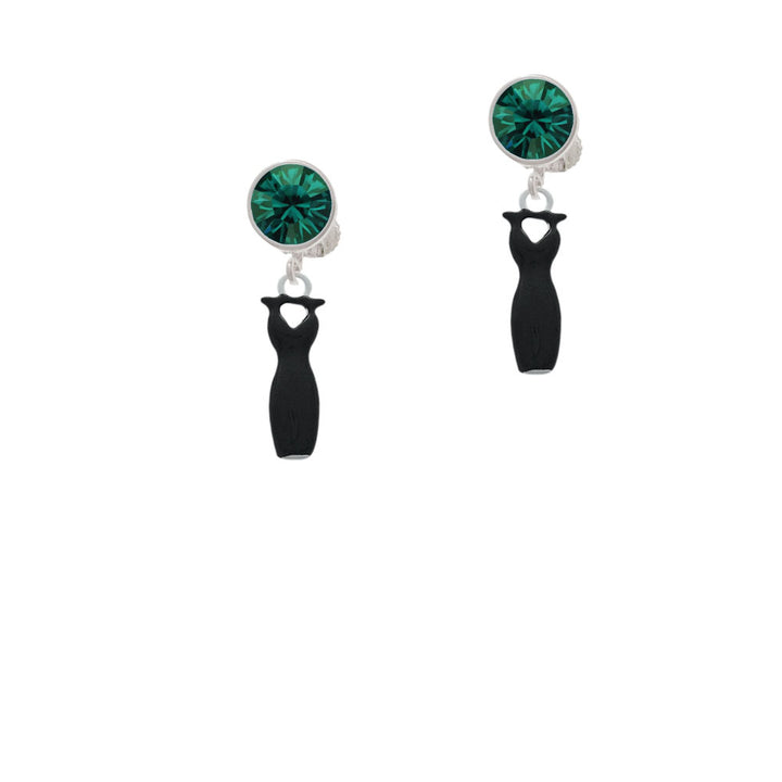 Little Black Dress Crystal Clip On Earrings Image 6