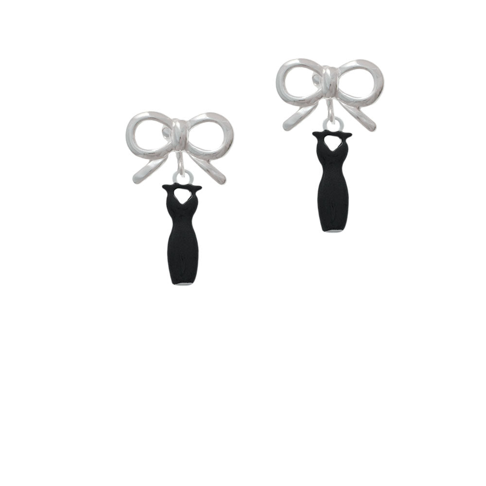 Little Black Dress Crystal Clip On Earrings Image 9