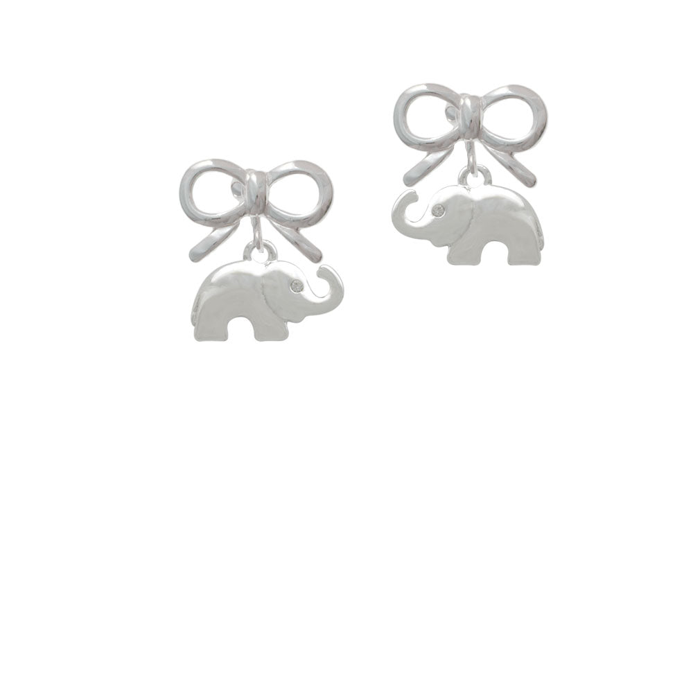 Elephant with Crystal Eyes Crystal Clip On Earrings Image 9