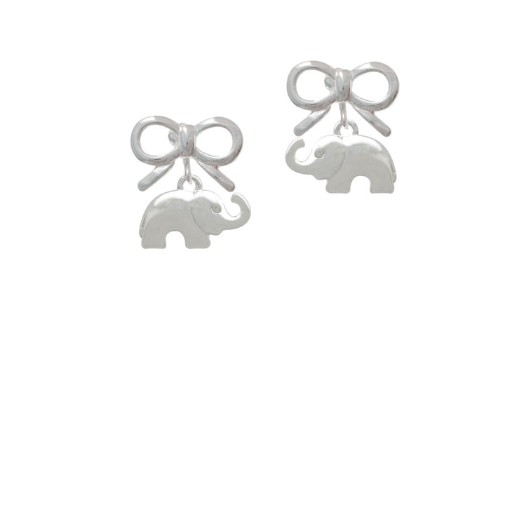 Elephant with Crystal Eyes Crystal Clip On Earrings Image 9