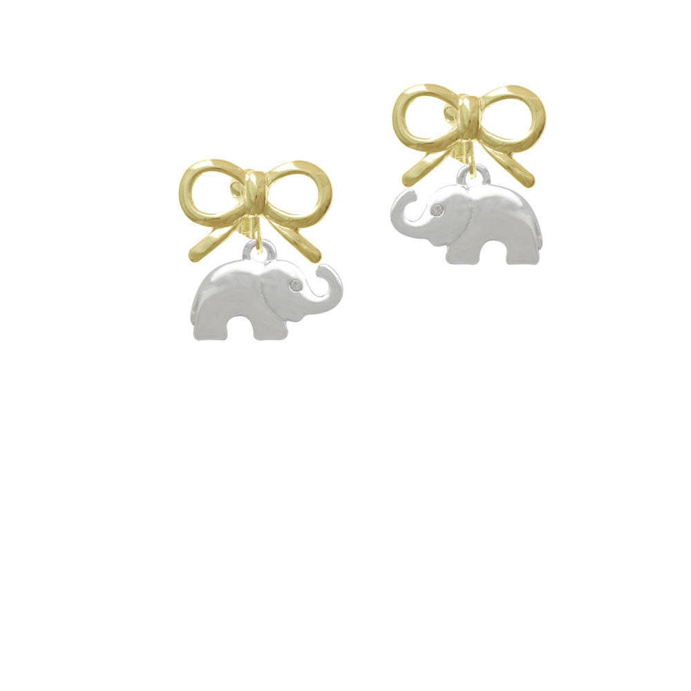 Elephant with Crystal Eyes Crystal Clip On Earrings Image 10