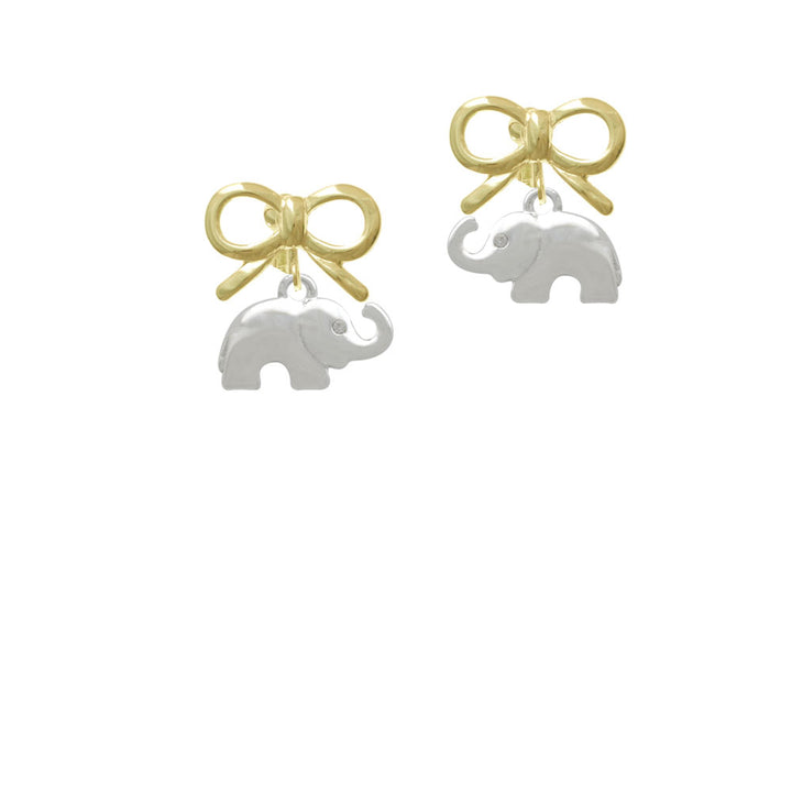 Elephant with Crystal Eyes Crystal Clip On Earrings Image 10