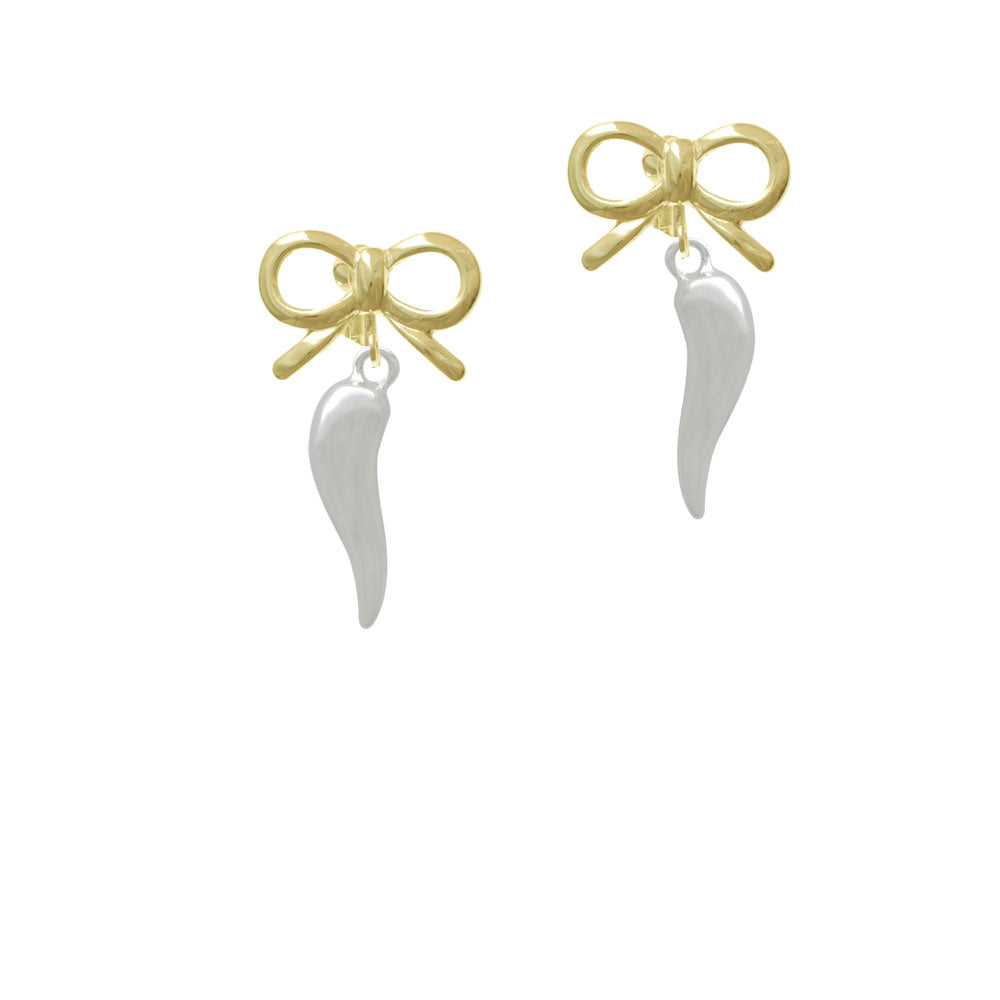 Good Luck Italian Horn Crystal Clip On Earrings Image 10