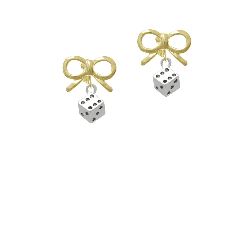 Dice Crystal Clip On Earrings Image 10