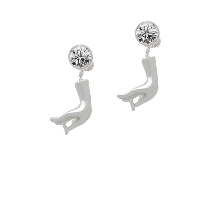 Buddha Hand (Charity and Compassion) Crystal Clip On Earrings Image 1