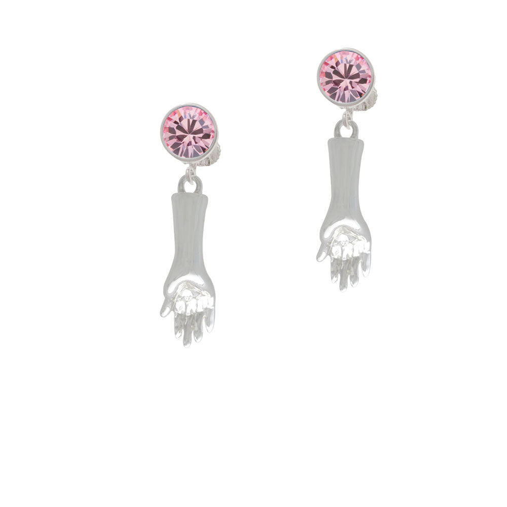 Buddha Hand (Reasoning and Teaching) Crystal Clip On Earrings Image 4