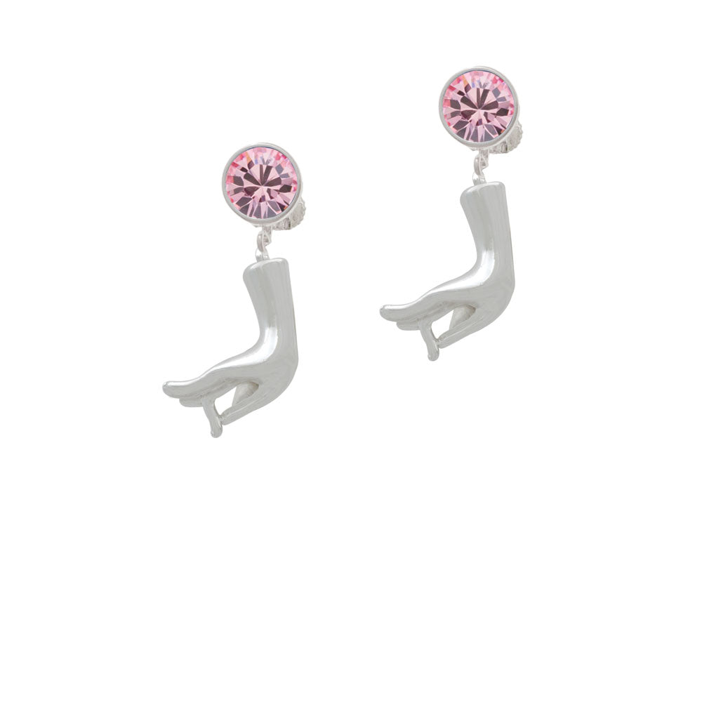 Buddha Hand (Charity and Compassion) Crystal Clip On Earrings Image 4