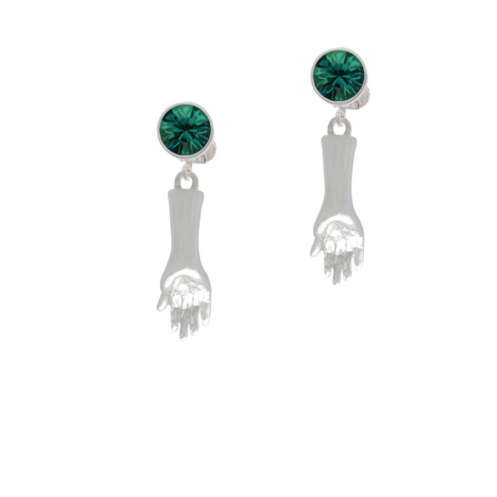 Buddha Hand (Reasoning and Teaching) Crystal Clip On Earrings Image 6