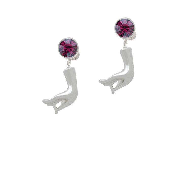 Buddha Hand (Charity and Compassion) Crystal Clip On Earrings Image 8