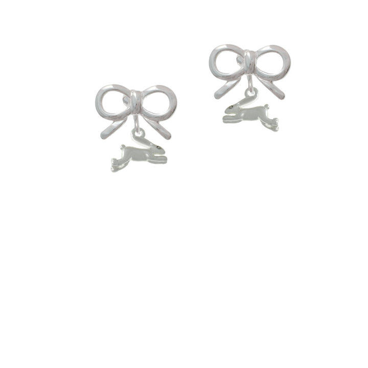 Leaping Rabbit Crystal Clip On Earrings Image 9