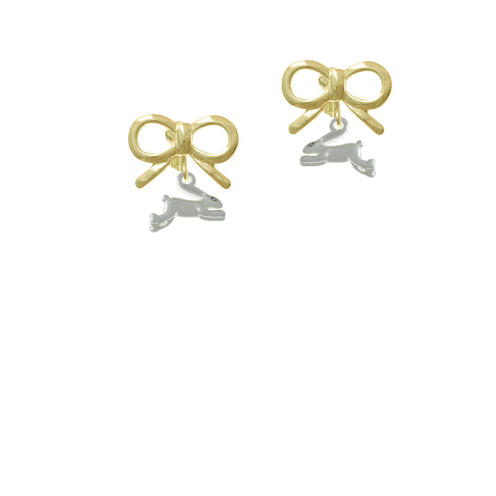 Leaping Rabbit Crystal Clip On Earrings Image 10