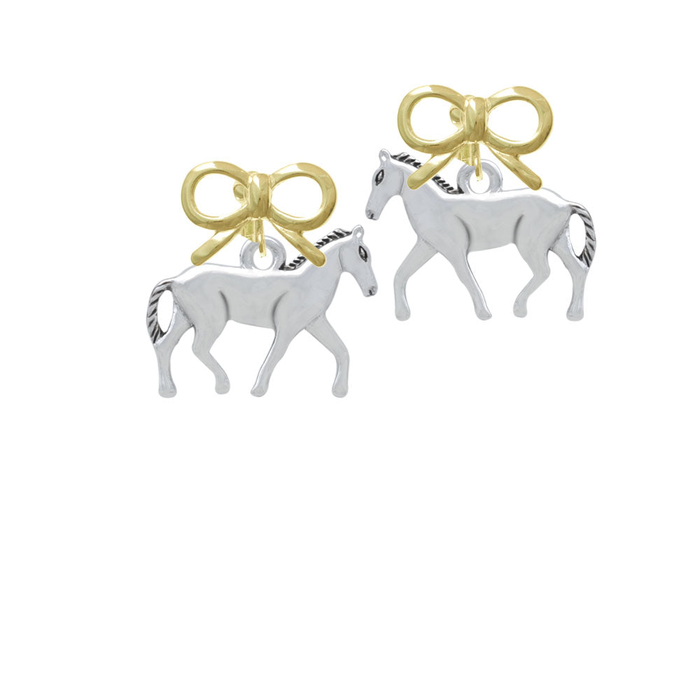 Walking Horse Crystal Clip On Earrings Image 10