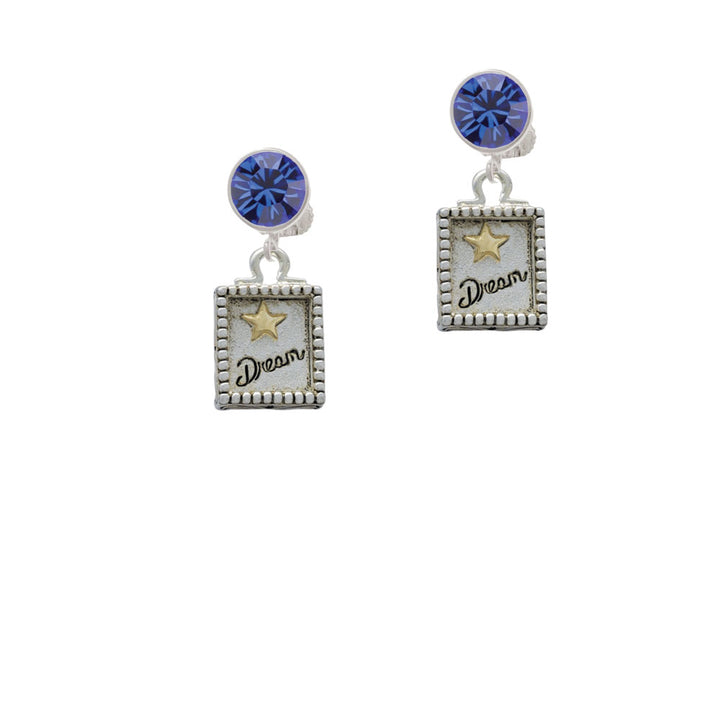 Shadow Box Dream with Gold Tone Star Crystal Clip On Earrings Image 7