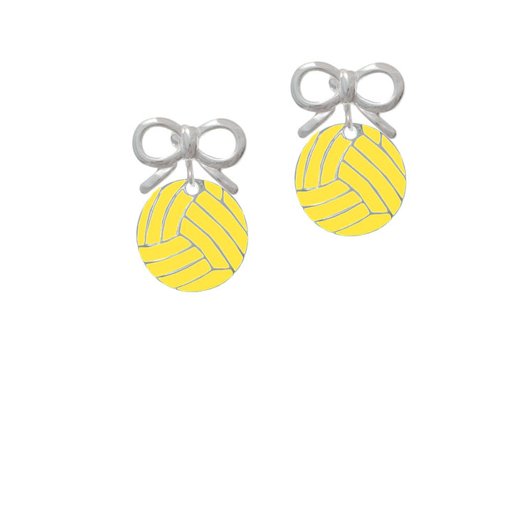 3/4 Enamel Water Polo Ball Crystal Clip On Earrings Image 9