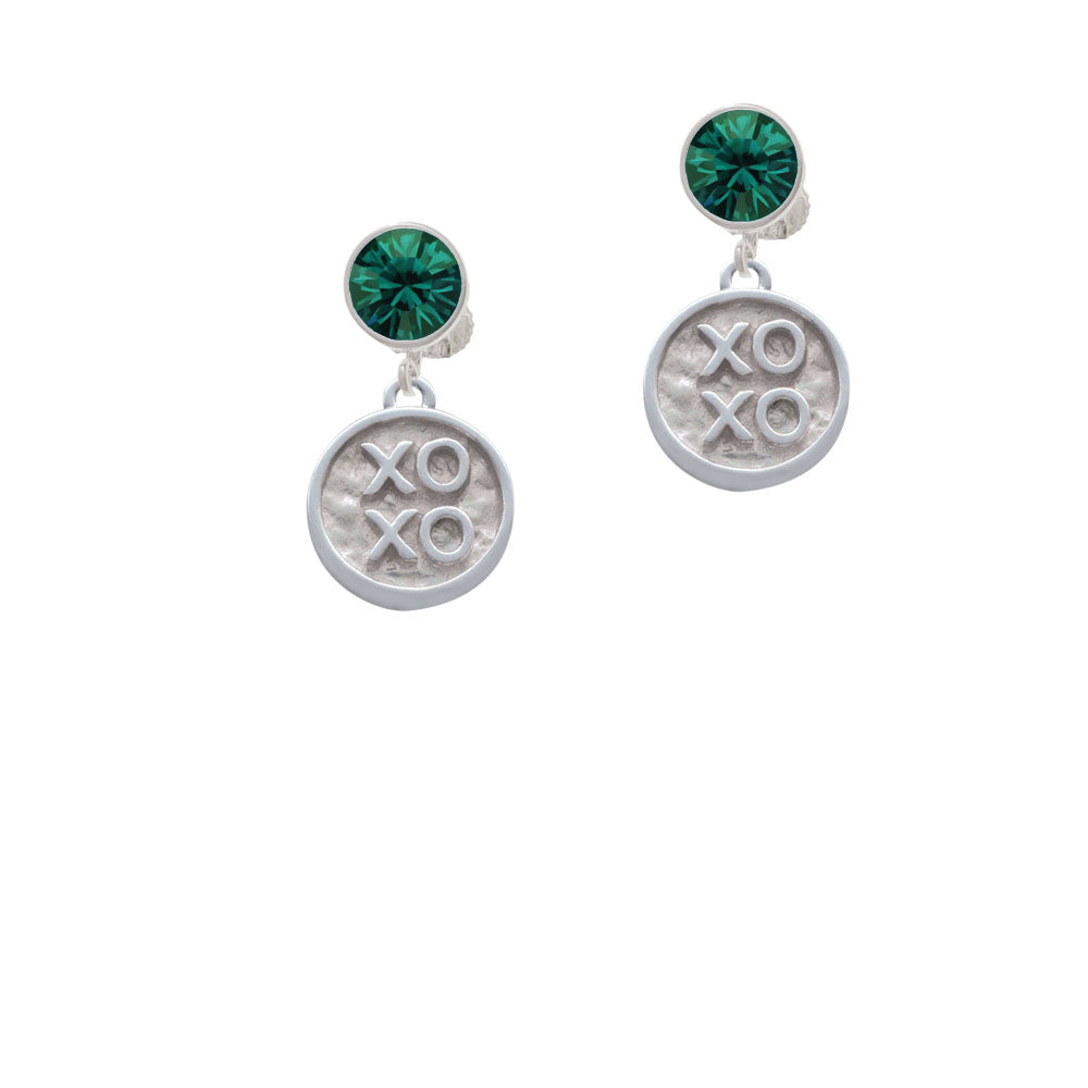 XOXO - Round Seal Crystal Clip On Earrings Image 6