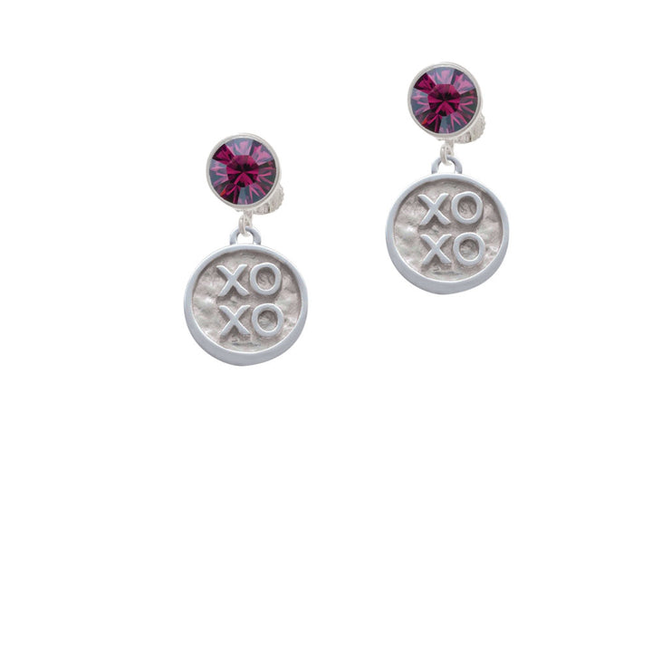 XOXO - Round Seal Crystal Clip On Earrings Image 8