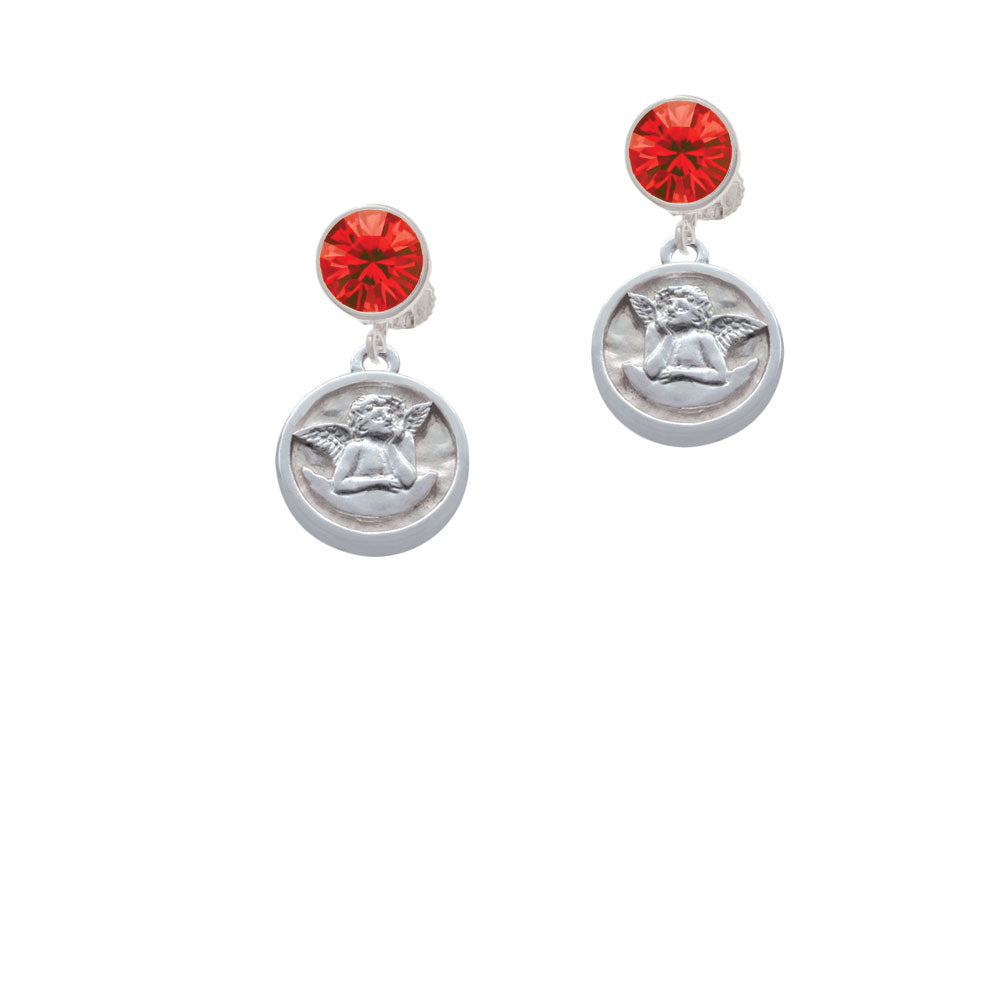 Raphael Angel - Round Seal Crystal Clip On Earrings Image 4