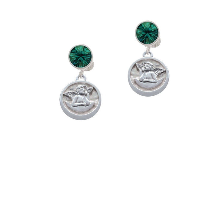 Raphael Angel - Round Seal Crystal Clip On Earrings Image 1