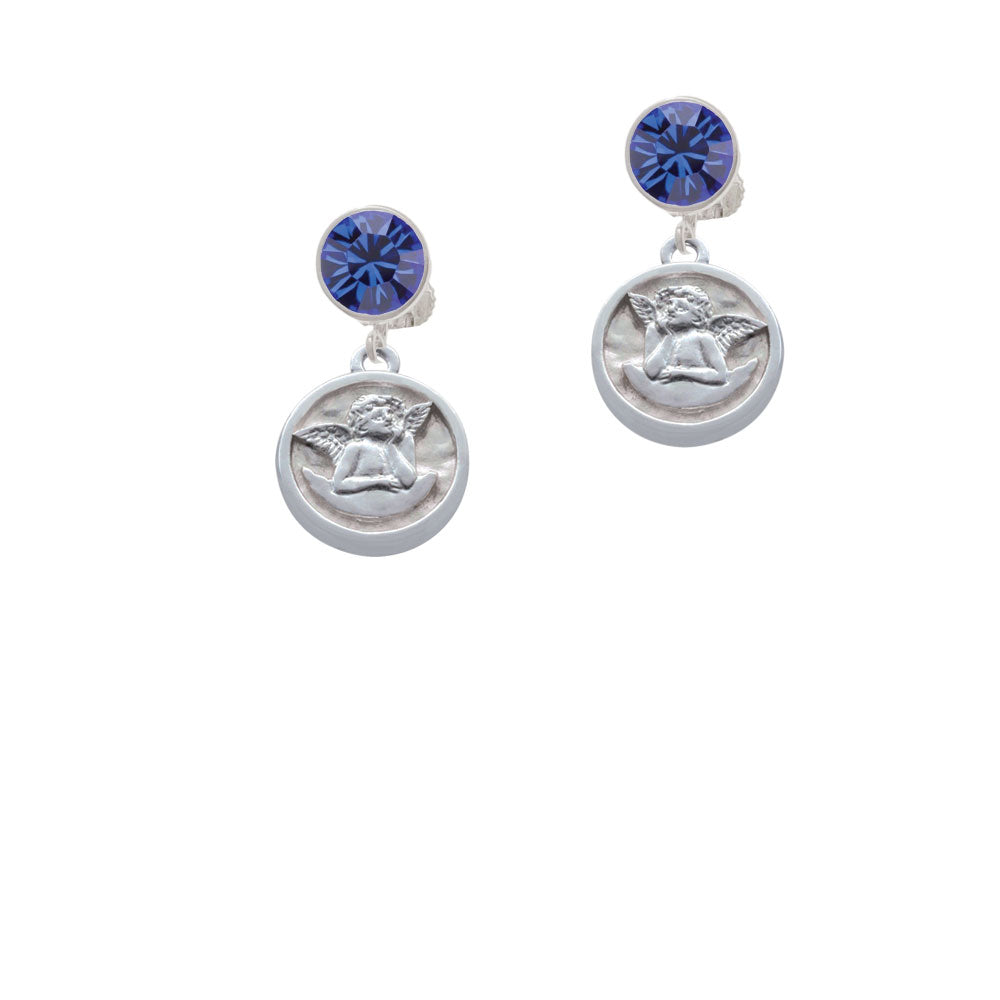 Raphael Angel - Round Seal Crystal Clip On Earrings Image 7