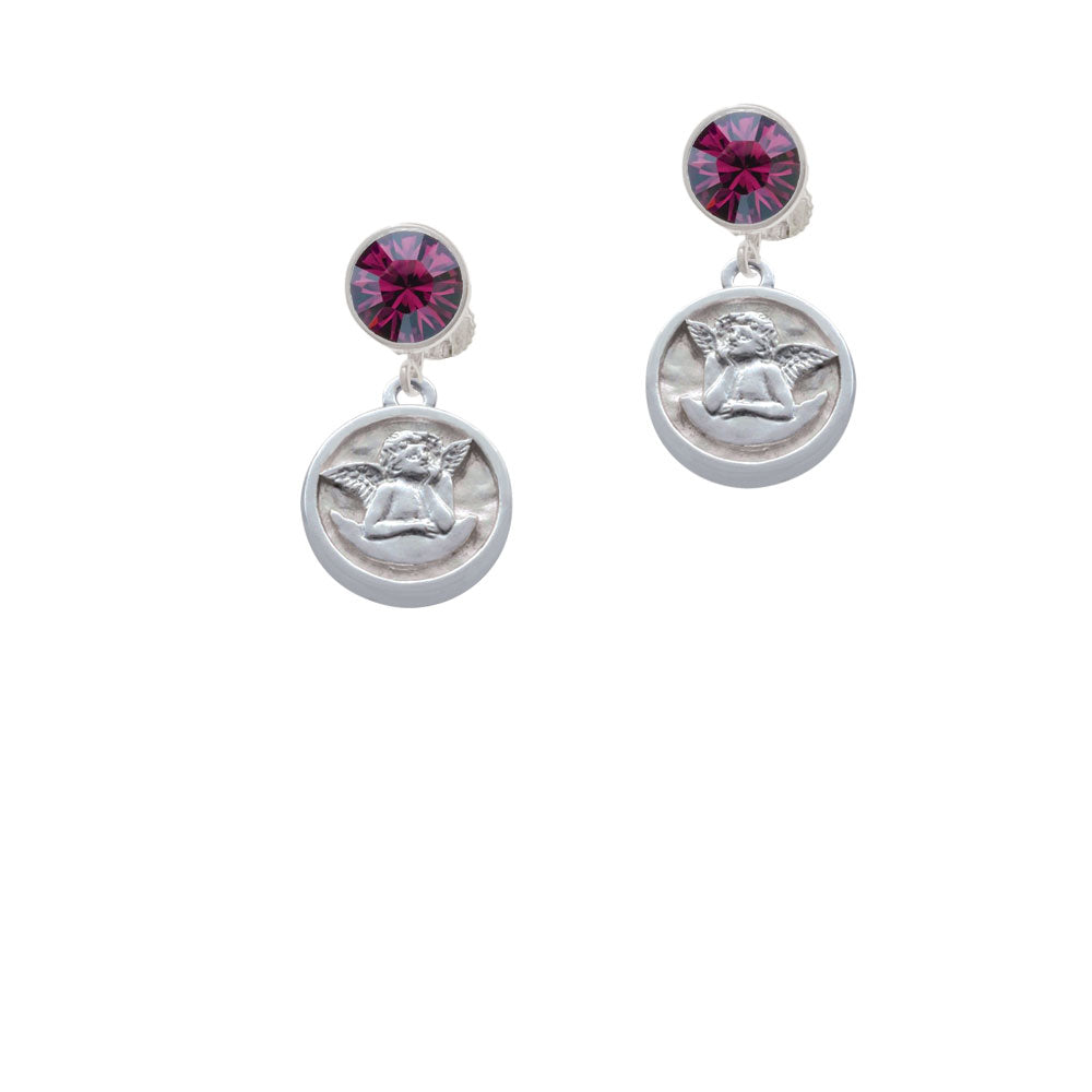 Raphael Angel - Round Seal Crystal Clip On Earrings Image 8