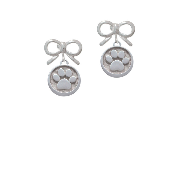 Paw - Round Seal Crystal Clip On Earrings Image 9