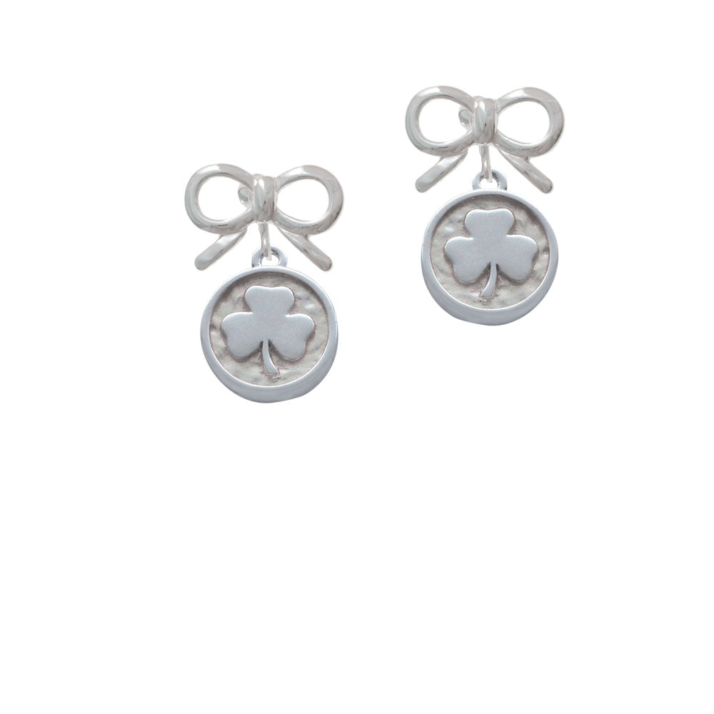 Shamrock - Round Seal Crystal Clip On Earrings Image 9