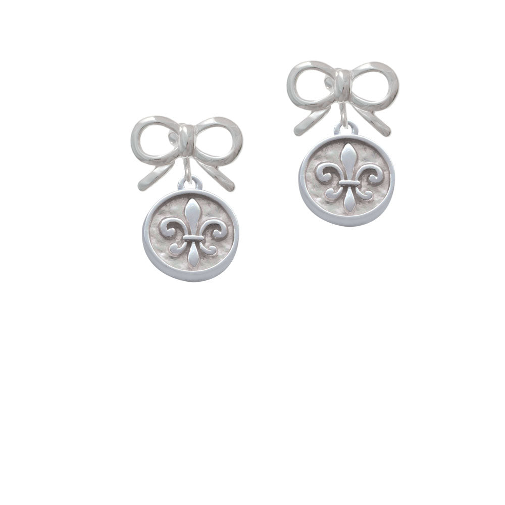 Fleur di Lis - Round Seal Crystal Clip On Earrings Image 9