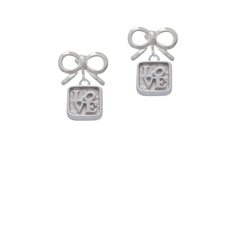 Love Square - Square Seal Crystal Clip On Earrings Image 9